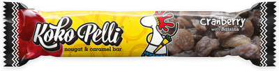 

kokopelli Cranberry with Raisins Chocolate Covered Nuts pack of 1 with 22 Bars(396 g)