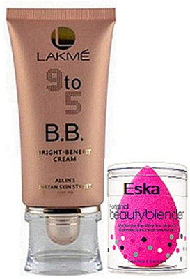 

Eska Sponge Puff & Lakme 9 to 5 BB Bright Benefit Cream(Set of 2)