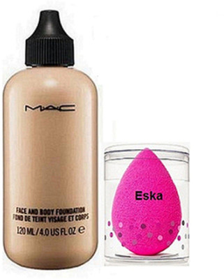 

eska Sponge Puff, Mac Face And Body Foundation(Set of 2)