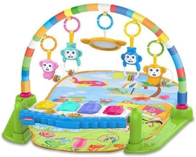 

Toyshine Baby's Playmat Gym with Toys, Made of Non Toxic Materials Gym Bunk(Plastic, Fabric, Multicolor)