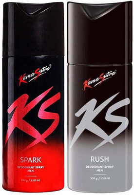 

KamaSutra Kama Sutra Spark-Ruse Deodorant Spray for Men 300 ml (Pack of 2) Body Spray - For Men Body Spray - For Men(300 ml, Pack of 2)