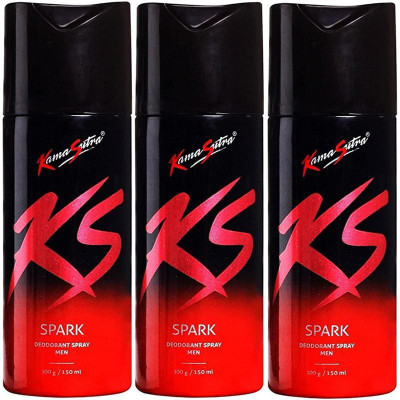 

KamaSutra Kama Sutra Spark Deodorant Spray for Men 450 ml (Pack of 3) Body Spray - For Men Body Spray - For Men(450 ml, Pack of 3)