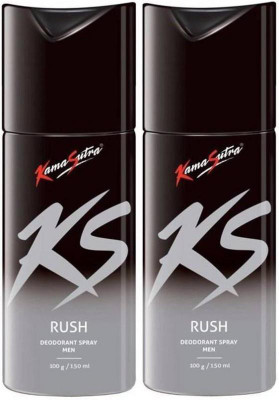 

KamaSutra Kama Sutra Ruse Deodorant Spray for Men 300 ml (Pack of 2) Body Spray - For Men Body Spray - For Men(300 ml, Pack of 2)