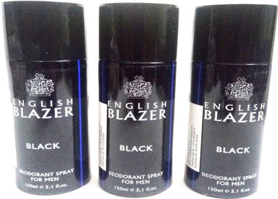 

ENGLISH BLAZER BLACK Deodorant Spray - For Men(450 ml, Pack of 3)