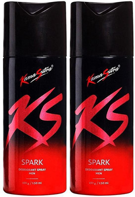 

KamaSutra Kama Sutra Spark Deodorant Spray for Men 300 ml (Pack of 2) Body Spray - For Men Body Spray - For Men(300 ml, Pack of 2)