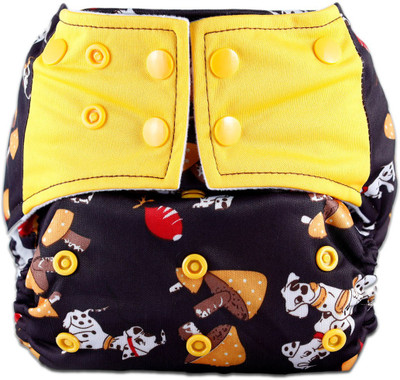 

Bumbio Reusable cloth diaper with microfiber insert for extra absorption (Dalmatian Design) - M(2 Pieces)