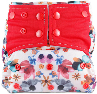 

Bumbio Reusable cloth diaper with microfiber insert for extra absorption (Flower Design) - M(2 Pieces)