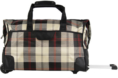 

Femiga TLY004-CHECKS Duffel Strolley Bag(Black)
