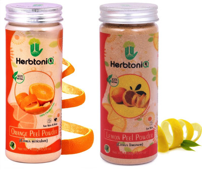

HerbtoniQ 100% Natural Orange Peel Powder 150g And Lemon Peel Powder 150 g For Face Pack(300 g)