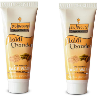 

BioBeauty Haldi Chandan Face Wash Acne Free Glowing Skin All Skin Types- 2pc Face Wash(120 g)
