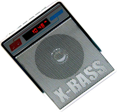 

CRETO SL-413 Best Quality Sound Fm Radio Supports USB, Pen-drive, Aux and Memory card FM Radio(Silver White)