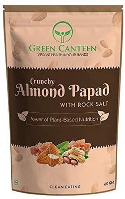 

Green Canteen Almond Papad with Rock Salt 60gm (No Preservatives, No Added Oil, Gluten Free) 60 g