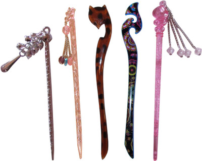 

monika Combo of Multi Color Juda Sticks Bun Stick(Multicolor)