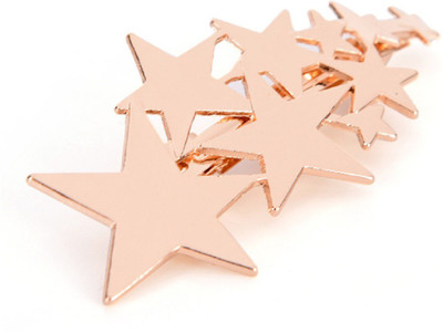 

Cloe Valentine Gold Toned Multiple Star Shaped Barrette Hair Clip(Gold)