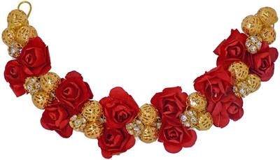 

BOXO Bridal Hair Gajra Hair Accessories For Women And Girls Party Wear Use, Red Bun(Red)