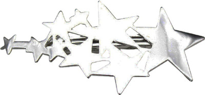 

Cloe Valentine Silver Toned Multiple Star Shaped Barrette Hair Clip(Silver)
