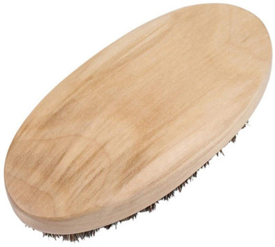 

INAAYA Beard Brush Perfect For Beard Round Wooden Handle Natural Soft Hair Bristles Styling And Grooming Tool 30 Gram, Pack Of 1
