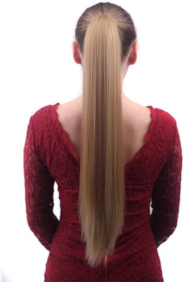 

Ritzkart Latest Womens fashionable Ponytail Original Human high quality Synthetic 26 inch long dark brown hair extension 8t24 â¦ Hair Extension