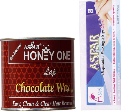 

Aspar Honey One Chocolate Flavored Hot Wax 600gm For Hair Removal With 40pc wax Strips Wax(600 g, Set of 2)