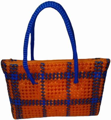 

Rosy Hand-held Bag(Orange, Blue), Blue;orange