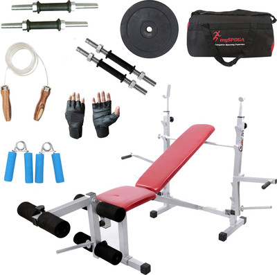 

Lifeline Multi Gym Bench 308 | Bundles With Gym Bag, Gym Gloves And Accessories ( 7 items ) Home Gym Combo(100 - 120 kg)