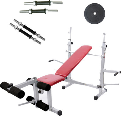 

Lifeline Multi Bench 309 | With Dumbbell Rod 14" Set and Rubber Weight Plate 2.5 kg Home Gym Combo(100 - 120 kg)