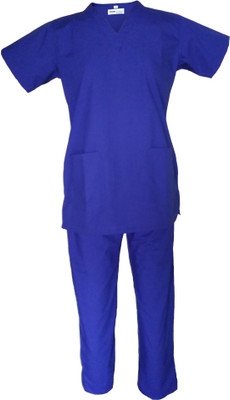 

LOYAL NEEDS Scrub suit Female FSV-S Shirt, Pant Hospital Scrub(Bright Blue S)