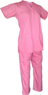 

LOYAL NEEDS Scrub suit Female FSVCP-S Shirt, Pant Hospital Scrub(Coral Pink S)