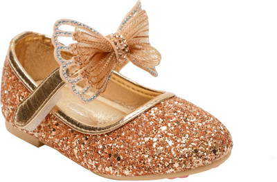 

Little Soles Girls Velcro Ballerinas(Multicolor, Rose gold