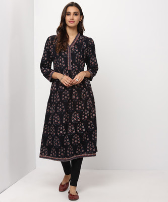 fabindia-women-printed-straight-kurtamulticolor
