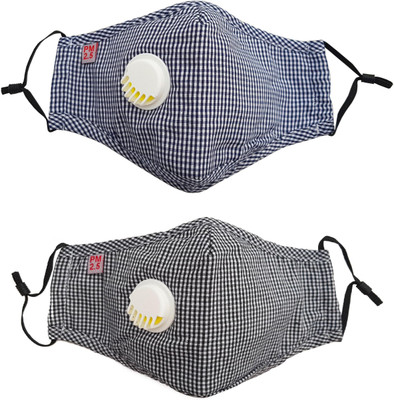 

Vritraz Blue Brown Print Replacable Filter PM 2.5 N95 Anti Pollution Activated Carbon Dust Face Mask with Breathing Valve (Pack of 2) Blue Brown Print Replacable Filter PM 2.5 N95 Anti Pollution Activated Carbon Dust Face Mask with Breathing Valve (Pack o