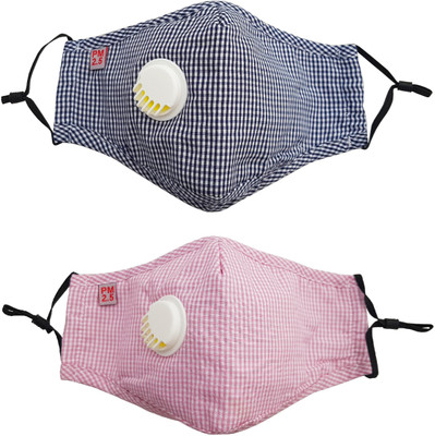

Vritraz Blue Pink Print Replacable Filter PM 2.5 N95 Anti Pollution Activated Carbon Dust Face Mask with Breathing Valve (Pack of 2) Blue Pink Print Replacable Filter PM 2.5 N95 Anti Pollution Activated Carbon Dust Face Mask with Breathing Valve (Pack of 