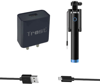 TROST Wall Charger Accessory Combo for Xiaomi redmi 4(Black)