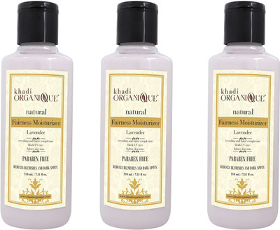 khadi organique Almond Saffron Moisturizer 630 ml parabeen free pack of 3(630 ml)
