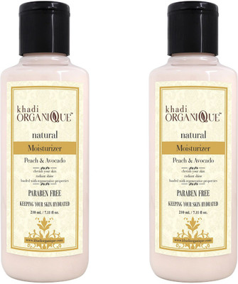 

khadi organique Peach Avacado Mosturizer 420 ml parabeen free pack of 2(420 ml)