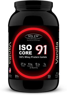 

Sinew Nutrition Isocore 91, Whey Protein Isolate, 1 Kg (Vanilla) Whey Protein(1 kg, Vanilla)