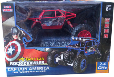 

IndusBay Remote Controlled Rock Through Crawler 1:18 Scale 4Wd Monster truck - Off Roader Racer Rally Car Blue (SuperMan Theme)(Blue)