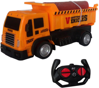 

IndusBay Remote Control Goods Carrier Dump Truck RC Construction Dumper Toy with Tree Logs for kids(Yellow)