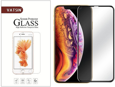 Vatsin Edge To Edge Tempered Glass for Apple iPhone XS(Pack of 1)