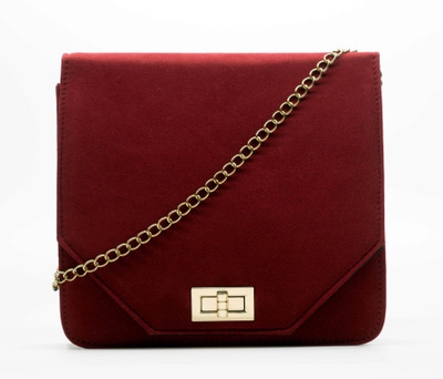 

Bagstopia Women Casual, Evening/Party Maroon PU Sling Bag