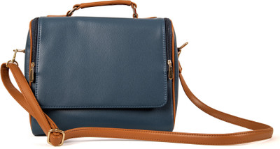 

Bagstopia Women Casual, Evening/Party Blue PU Sling Bag