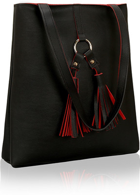 

Kleio Women Casual Black Leatherette Tote