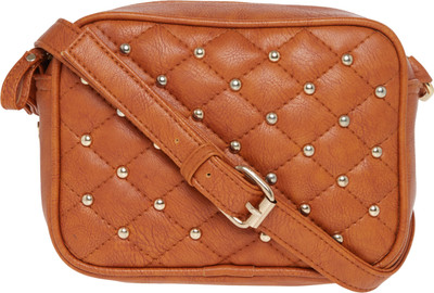 

Horra Women Casual Brown PU Sling Bag
