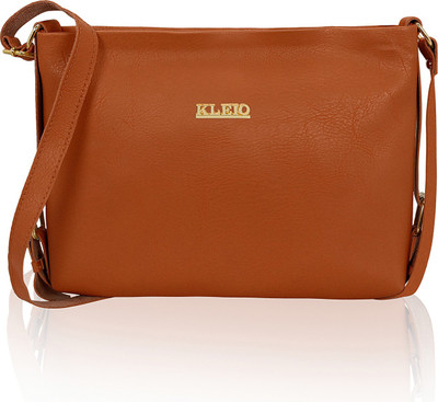 

Kleio Women Casual Tan PU Sling Bag