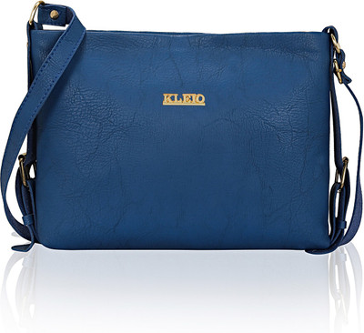 

Kleio Women Casual Blue PU Sling Bag