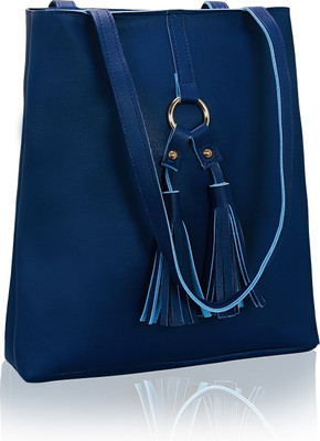 

Kleio Women Casual Blue Leatherette Tote