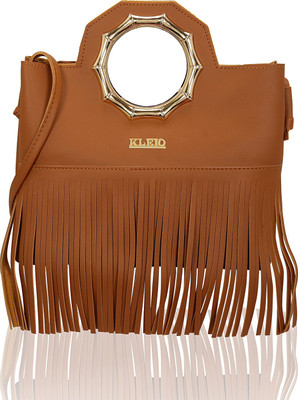 

Kleio Women Evening/Party Tan PU Sling Bag