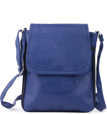 

GLORIST Women Casual Blue Leatherette Sling Bag