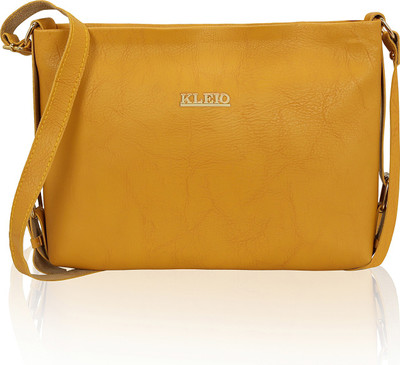 

Kleio Women Casual Yellow PU Sling Bag