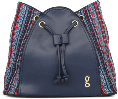 

Global Desi Women Casual Blue PU Sling Bag
